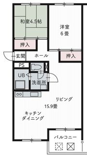 芦屋浜高層（若葉） 1号棟の間取り画像