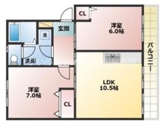 治田西部ハイツの間取り画像