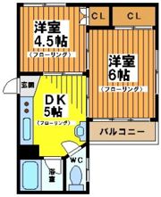 コーポ西村の間取り画像