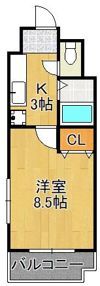 F′s flats古船場の間取り画像