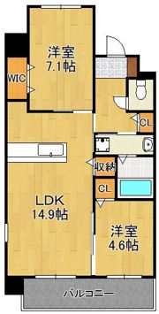 アベニール幸の間取り画像