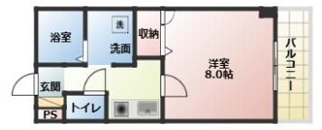 レイクパレスゼゼの間取り画像