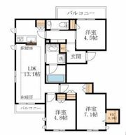L’s Plus 上馬（エルズプラスカミウマ）の間取り画像