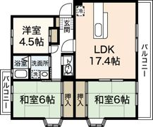 ウイングマンションの間取り画像