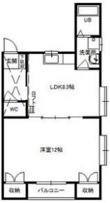 代栄パレスNo.22の間取り画像