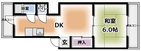 中瀬ハイツの間取り画像