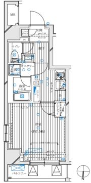 ライズコート住吉の間取り画像