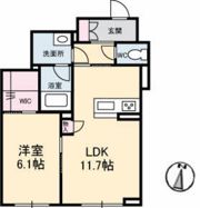 セレーノ庭瀬の間取り画像
