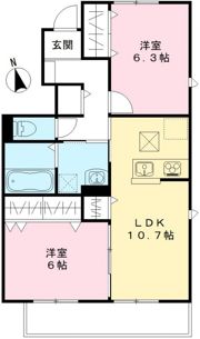 ユアメゾン益野 Aの間取り画像