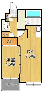 ニューリバー戸畑の間取り画像