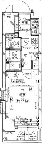 パレステュディオ御茶ノ水湯島駅前の間取り画像