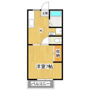 葛城ハイツDの間取り画像