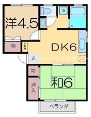 コーポ不二美の間取り画像