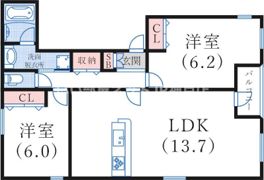 リフュージュ本山の間取り画像