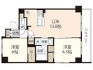 フラッツ庚午の間取り画像