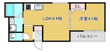 セレニティ勝山北の間取り画像