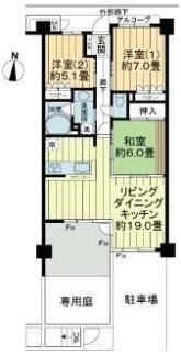 サーパス道後公園南の間取り画像