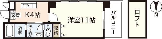 第13平勝ビルの間取り画像