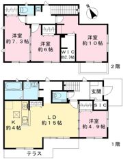 仮称)Novガーデンハウス谷田部ABCDE棟の間取り画像
