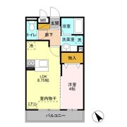 オペラハウス上大島 Bの間取り画像