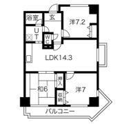 プランドール桃山の間取り画像