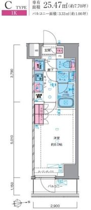 GENOVIA鷺ノ宮skygardenの間取り画像