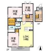 レイクサイド南谷 A棟の間取り画像