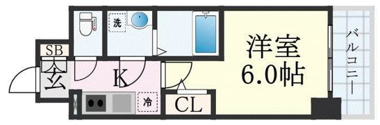 エスリード難波ザ・アークの間取り画像