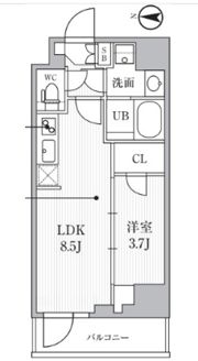 シーズンフラッツ住吉の間取り画像