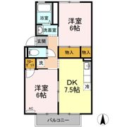 カーディナル辰巳 B棟の間取り画像