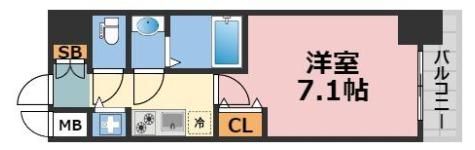 S-RESIDENCE谷町九丁目の間取り画像