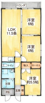ウエストサイド樟葉の間取り画像