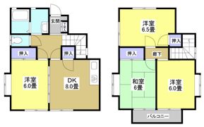 富塚貸家(5棟) A-の間取り画像