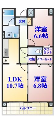 シャトーイノハナの間取り画像