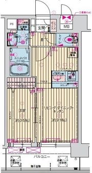 プレサンス桜川グロワールの間取り画像