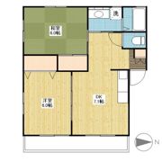 ヴィレッジ21 Bの間取り画像