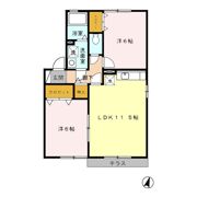 グランモア出水 A棟の間取り画像