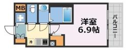 レジュールアッシュ難波MINAMIの間取り画像
