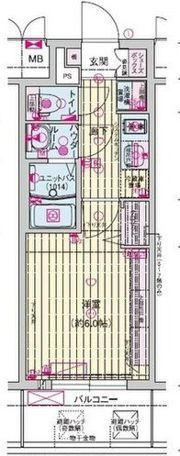 プレサンス鶴橋トレヴィエの間取り画像