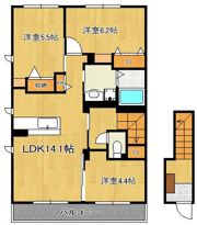 Gloire遠賀野 B棟の間取り画像