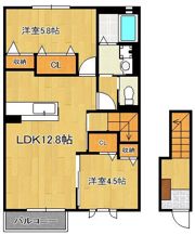 Gloire遠賀野 B棟の間取り画像