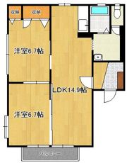 フレグランス常磐B棟の間取り画像