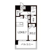 レジュールアッシュOSAKAGATEWAYの間取り画像