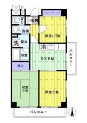 竹ノ塚スカイパークの間取り画像