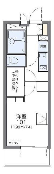 レオパレスクレールコートの間取り画像