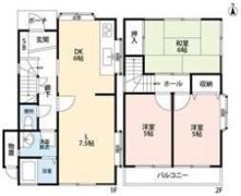中郡町戸建て貸家の間取り画像