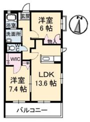 グランマスト府中本町 A棟の間取り画像