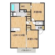 グレース青柳A・B棟の間取り画像