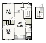 ハピネス Bの間取り画像