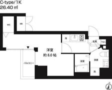 コスモリード錦糸町の間取り画像